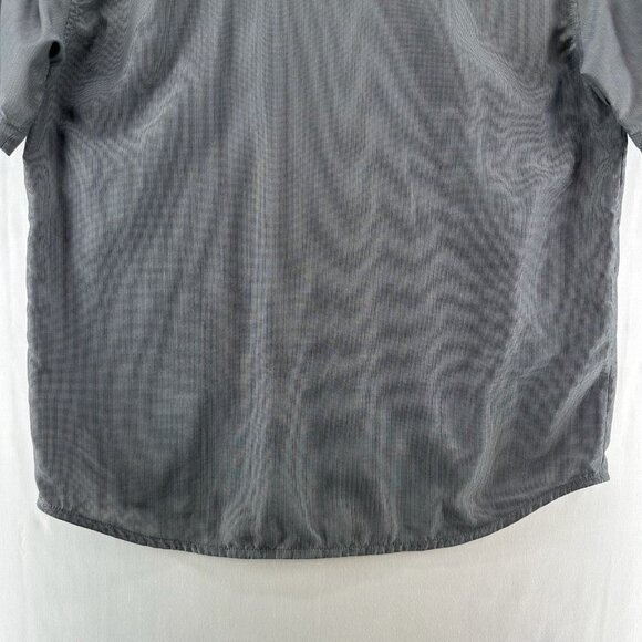 Tommy Bahama Shirt Mens M Coconut Point Micro Check IslandZone Button Up Gray - Picture 6 of 12